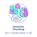 Semantic chunking multi color concept icon