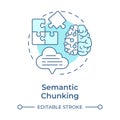 Semantic chunking soft blue concept icon