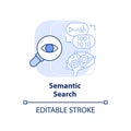 Semantic search light blue concept icon