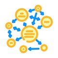 semantic web natural language processing nlp color icon vector illustration