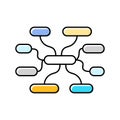semantic web nlp color icon vector illustration Royalty Free Stock Photo