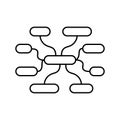 semantic web nlp line icon vector illustration Royalty Free Stock Photo