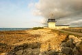 The semaphore on the Cap de la Hague, Auderville, Normandy France Royalty Free Stock Photo