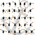 Semaphore flag signals alphabet white background with anchor vector.