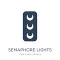 semaphore lights icon in trendy design style. semaphore lights icon isolated on white background. semaphore lights vector icon