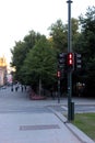 the semaphore of Pedestrian traffic lights Oslo, Norway Royalty Free Stock Photo