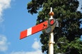 Semaphore railway signal, Hampton Loade. Royalty Free Stock Photo