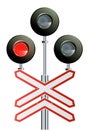 Semaphore signal traffic,Train lights realistic. vector modern design illustration. Royalty Free Stock Photo