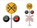 Semaphore signal traffic.Train lights.