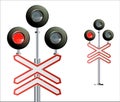 Semaphore signal traffic.Train lights.