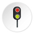 Semaphore trafficlight icon circle Royalty Free Stock Photo