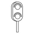 Semaphore trafficlight icon, outline style