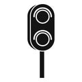 Semaphore trafficlight icon, simple style