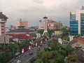 Semarang city sky view, simpang lima area