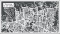 Semarang Indonesia City Map in Retro Style. Outline Map