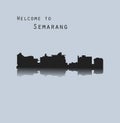 Semarang, Indonesia city silhouette