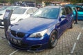 Modified BMW M5 touring in a car show front view