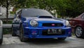 Subaru Impreza WRX STI in a parking lot Royalty Free Stock Photo