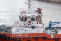 Sembawang, Singapore - FEB 27 2013: Close up view of Pacific Worboats tugboat PW Tenaga