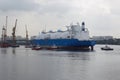 Sembawang, Singapore - March 10 2013: LNG tanker \