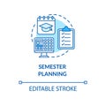 Semester planning concept icon Royalty Free Stock Photo