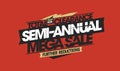 Semi-annual mega sale, total clearance discount web banner Royalty Free Stock Photo