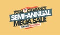 Semi-annual mega sale, total clearance, further reductions vector banner Royalty Free Stock Photo