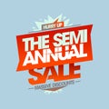 Semi-annual sale, massive discounts banner