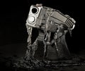 Semi-auto handgun that is melting