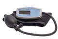 Semi-automatic digital tonometer for measuring blood pressure and pulse rate on a white background Royalty Free Stock Photo