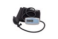 Semi-automatic digital tonometer for measuring blood pressure and pulse rate on a white background Royalty Free Stock Photo