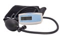 Semi-automatic digital tonometer to measure and control blood pressure, pulse rate on a white background Royalty Free Stock Photo
