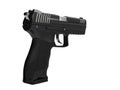 Semi automatic modern handgun - rear view Royalty Free Stock Photo