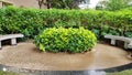 Semi circular garden in Bangalore, India