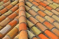 Semi circular terracotta roof tiles