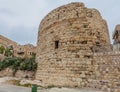 Semi-circular tower of Adh-Dhahir Baybars Royalty Free Stock Photo