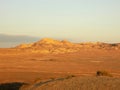 Semi-desert and grassless mountains, like the planet Mars Royalty Free Stock Photo