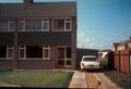 Semi detached house and car in the 1960s Royalty Free Stock Photo