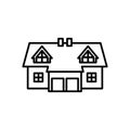 Semi-detached house icon, vector illustration Royalty Free Stock Photo