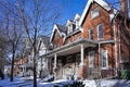 Semi-detached houses with gables Royalty Free Stock Photo