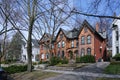 Semi-detached houses with gables Royalty Free Stock Photo