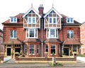 Semi detached large handsome red brick buildings in hove. Royalty Free Stock Photo