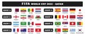 FIFA world cup 2022 - Groups. Royalty Free Stock Photo