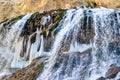 Semi frozen waterfall Royalty Free Stock Photo