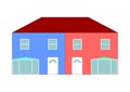 Semi house illustration