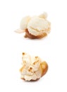 Semi-opened popcorn kernel isolated