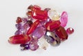 Semi-precious faceted stones