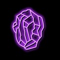 semi precious stone neon glow icon illustration