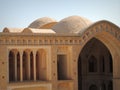 Semi spherical roof, arches and pillared terraces of Iran palace