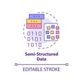 Semi-structured data concept icon Royalty Free Stock Photo